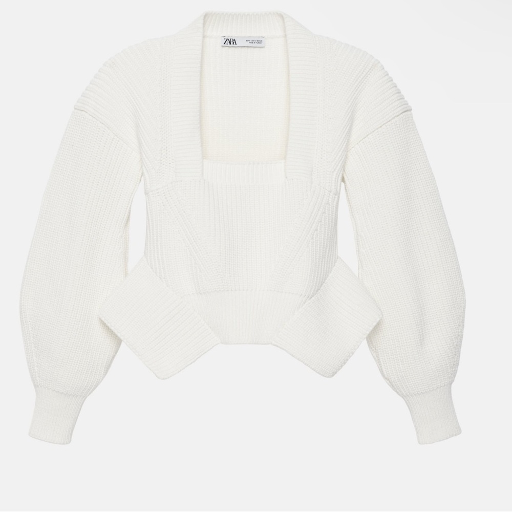 ZARA ASYMMETRICAL SWEATER LIMITED EDITION SIZE M REF. 6771/031 - Picture 3 of 7